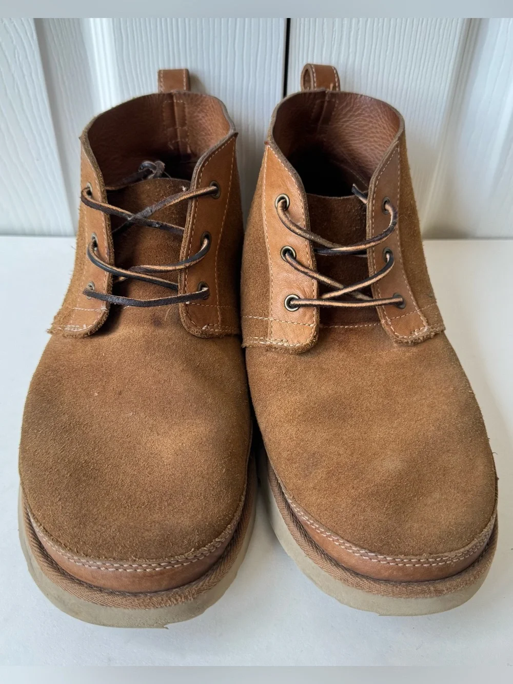 Ugg Brown Leather Chukka Boots Mens Size 10 Workwear Chore Outdoor